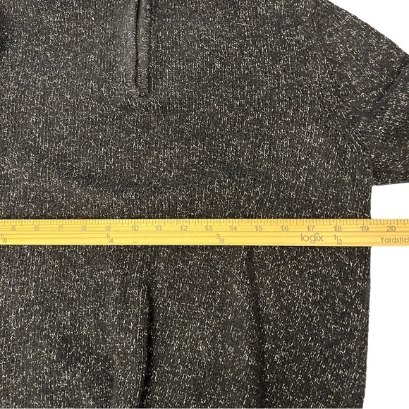 Chaps Ralph Lauren Sweater Men's Small Quarter Zip Mottled Black Pull Over - Picture 8 of 10